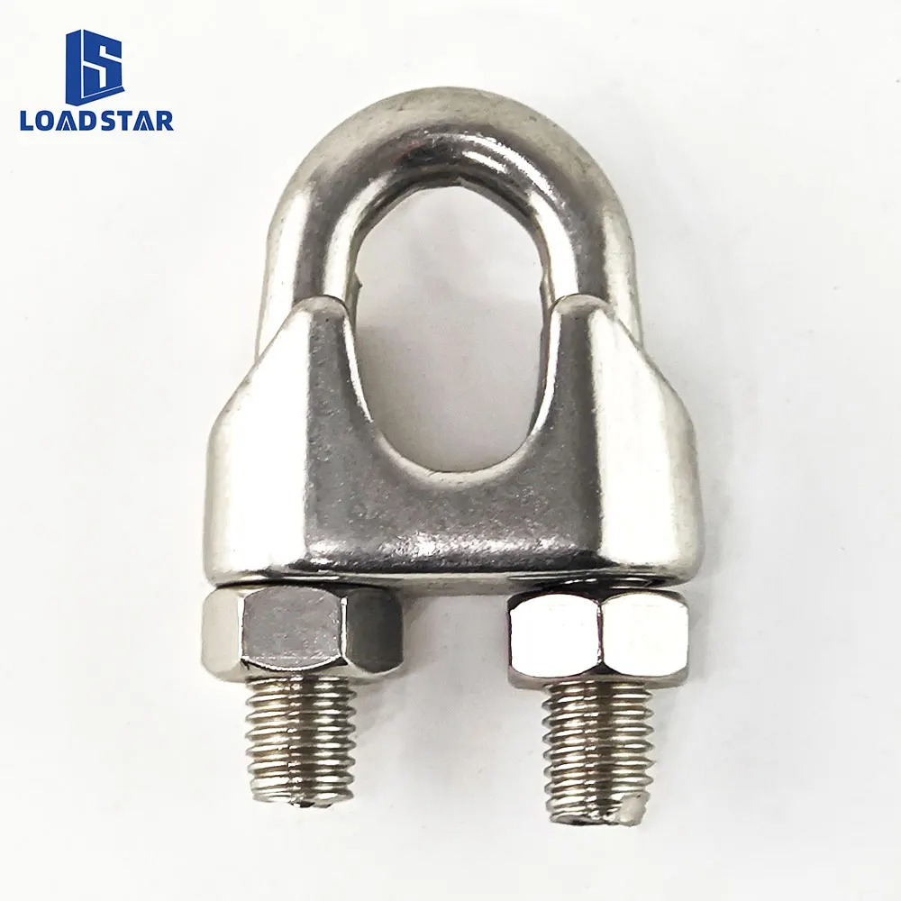 304 stainless steel U-bolt wire rope fitting clamp for cable