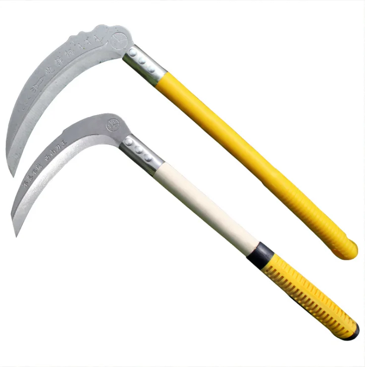 Sickle agricultural reaping knife outdoor weeding tool manganese steel cutting knife agricultural tool corn cutting long-handled