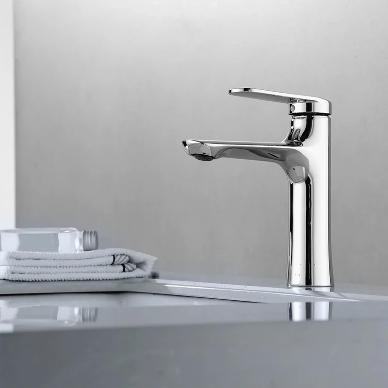 Factory Price Deck Mounted Zinc Body Wash Basin Faucet Bathroom Single Lever Basin Mixer