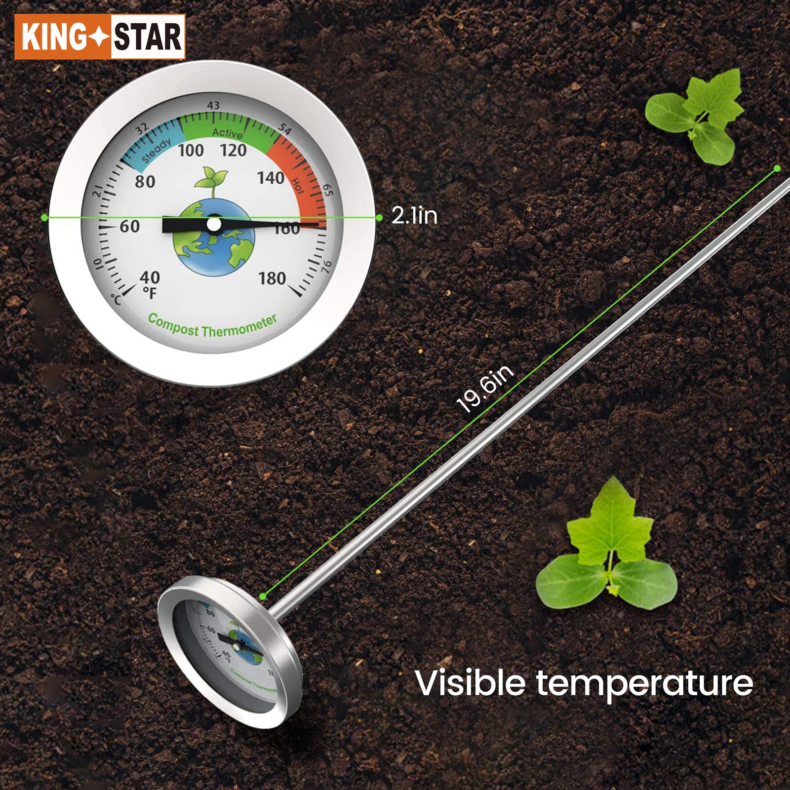 Large Capacity Easy Assembly Black Garden Compost Household Farm Grass Plant Compost Bin With Thermometer