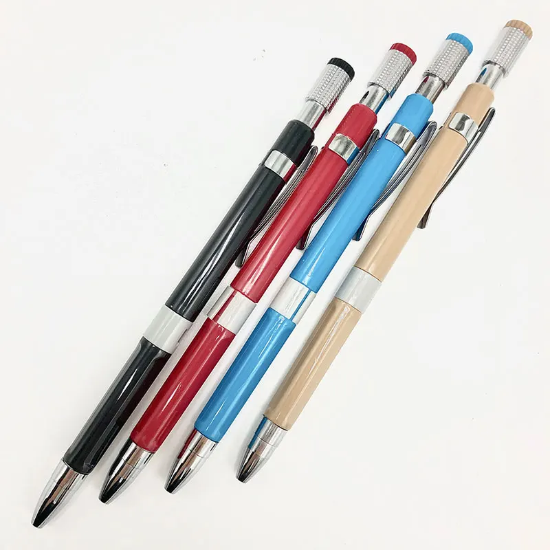 Maxwri Metal Clip 2.0mm Mechanical Pencils With Sharpener Drafting Propelling Pencil 2.0mm Drawing Lapiceros For Office School