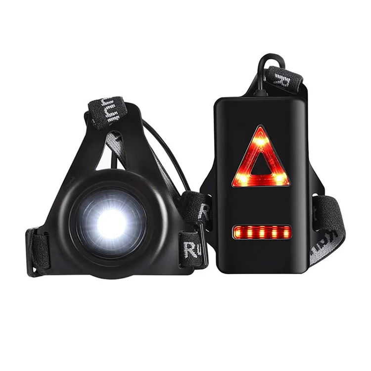 
Outdoor Reflective Running Vest Gear Adjustable Beam Safety Light Outdoor Sports Chest Running Lamp with Reflector 