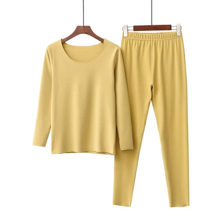 
2021 Autumn And Winter New Fever Thermal Underwear Set Autumn Clothes Long Pants Ladies Pajamas Bottoming Shirt Wholesale 