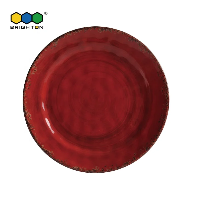 Strong Anti-Stain Ability and EU regulation approved Melamine 11 inch Dinner Plate eco-friendly products for promotion