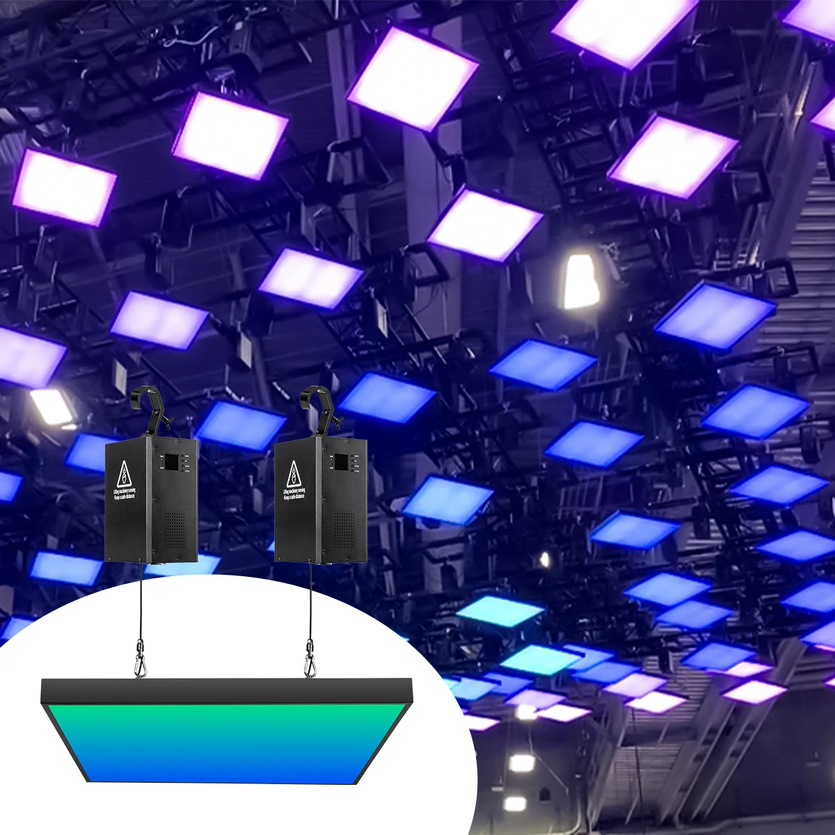RGBW LED Kinetic Winch Panel DMX 512 Stage Light Matrix with DMX512 Control Mode for Stage Lighting