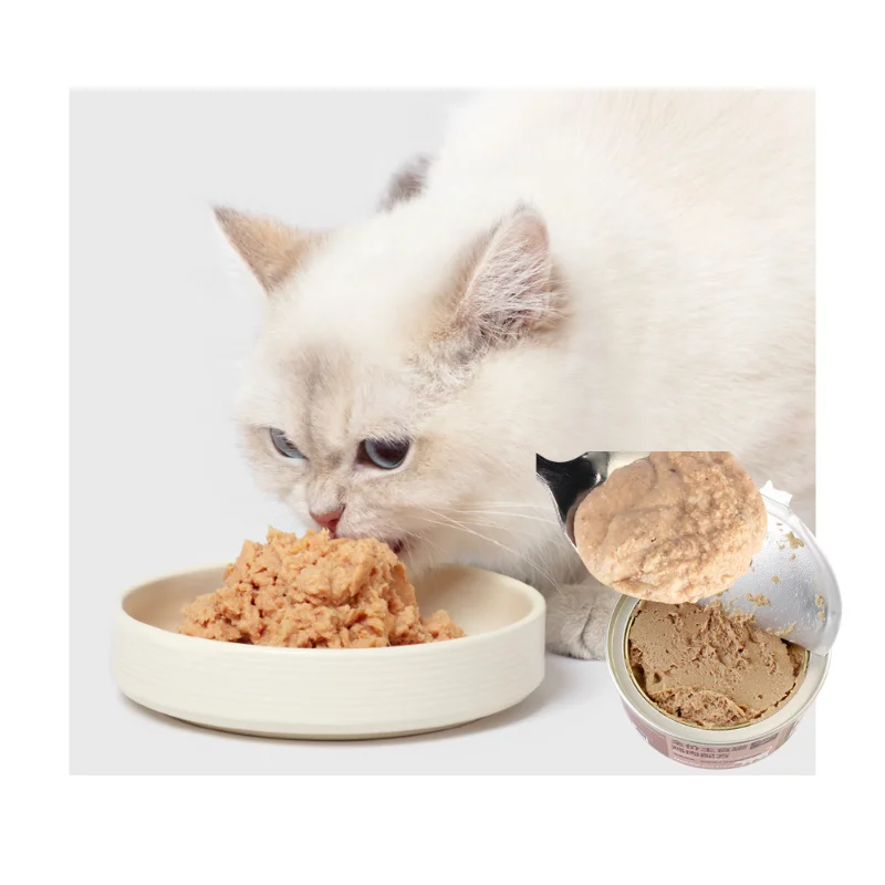 Canned food economic chicken or tuna chunked in sauce 85g/100g POUCH wet food for cat