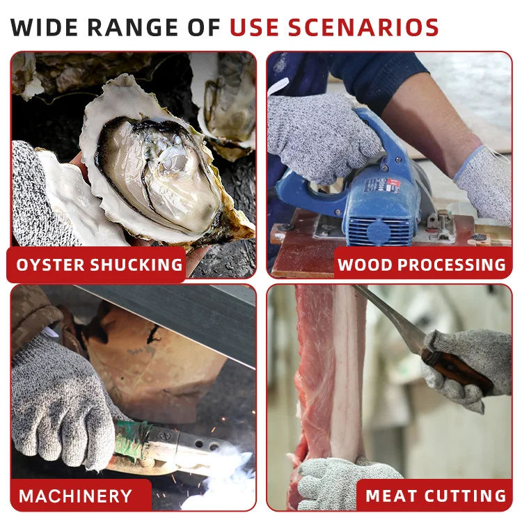 HPPE Level 5 Anti Cut Gloves Cut Resistant XINGYU Fishing Kitchen Butcher Breathable Outdoor  Working Gloves Defense Supplies
