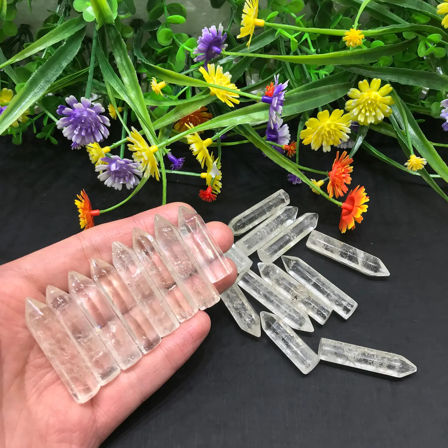 Natural High Quality Clear Quartz Crystal Tower Point For Pendant Decoration