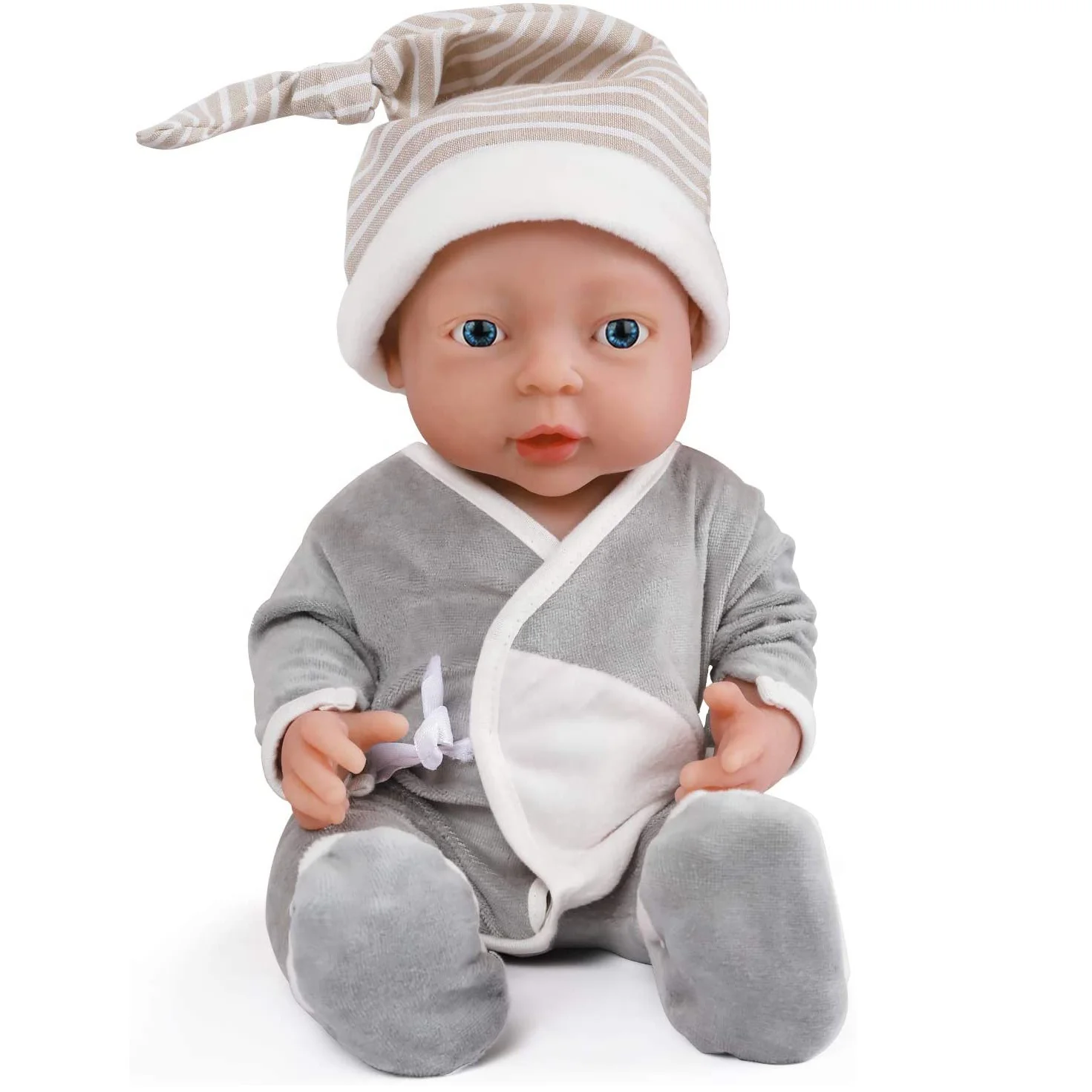 16 Inch Lifelike Realistic Newborn Full Silicone Baby Doll Not Vinyl