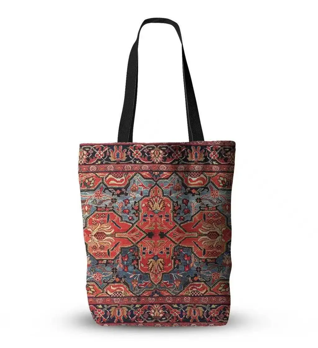 
2021 New Bohemian Canvas Bag Turkey Persian Pattern Shoulder Bag Canvas Shopping Bag 