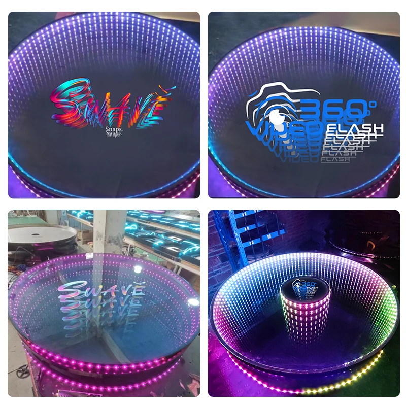 2023 New Design Tempered Glass Led Automatic 360 Degree Photo Booth Rotating Camera With Rgb Light Photo Booth 360 Photobooth