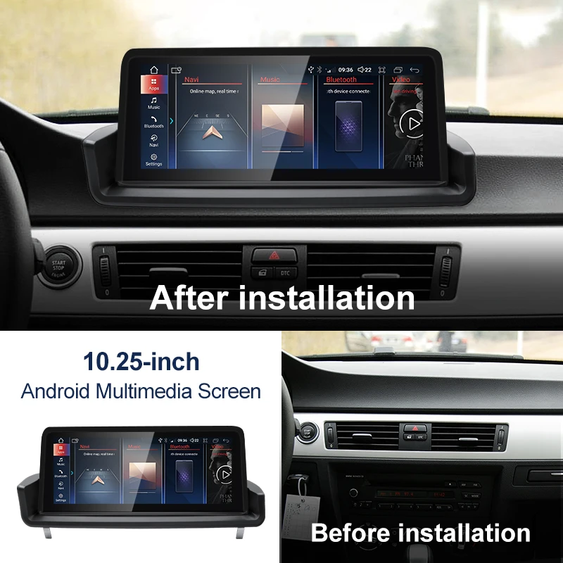 2024 New ID6 ID7 ID8 UI Android System Wireless Carplay AUTO For BMW 3 Series E90 E91 E92 E93 GPS Car Video Players GPS NAVI