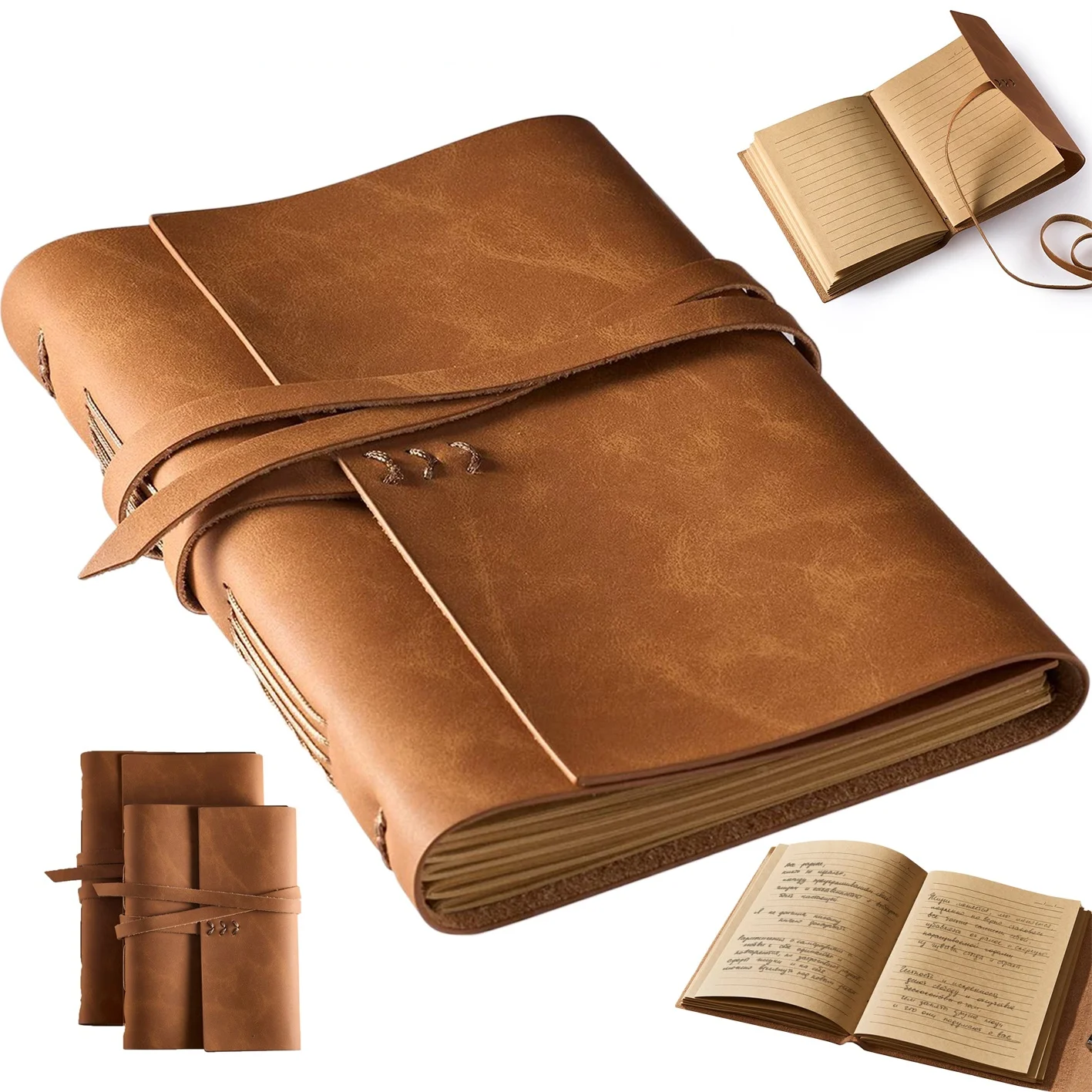 Customizable Travelers LeatherJournal Writing Notebook Soft Cover Vintage Genuine Leather Noteboo Journal Daily Planner For Gift