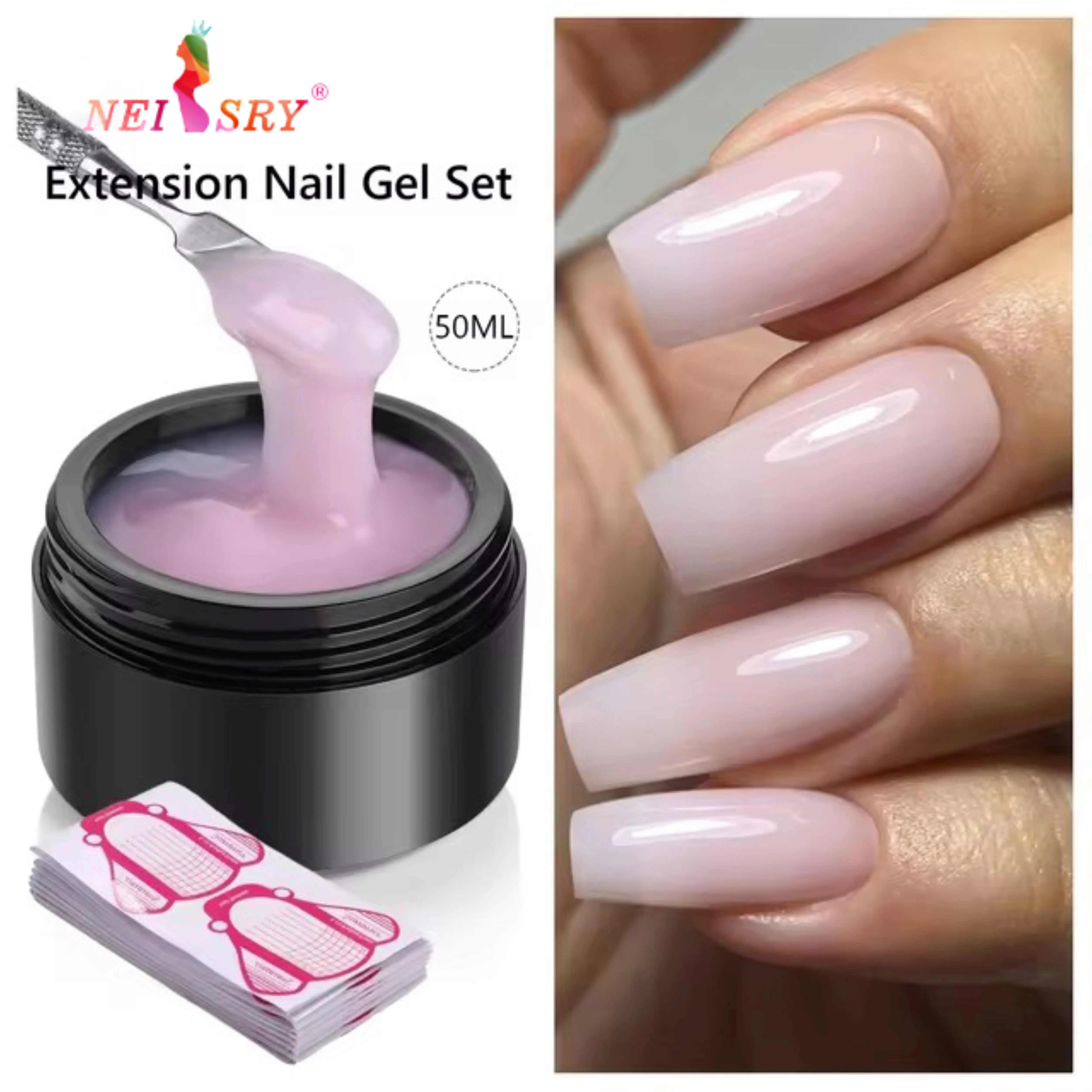 Neiss Nude Builder Nails Hard Quick Extension Gel Private Label OEM/ODM gel Extension Gel 50g Private Label nail supplier