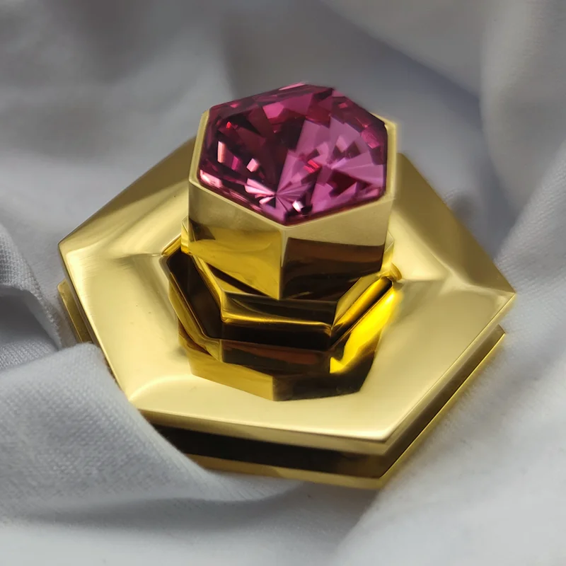 Carosung Custom High Quality Bag Fittings Hardware Luxury Rhinestone Women Metal Twist Locks Handbag Turn Lock For Leather Bags