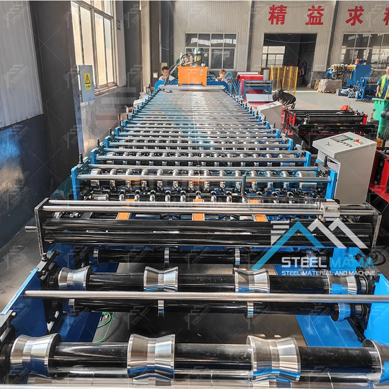 Factory Direct Sales Double Layer TR4 IBR Trapezoidal And 988 Corrugated Metal Roofing Sheet Cold Roll Form Machine
