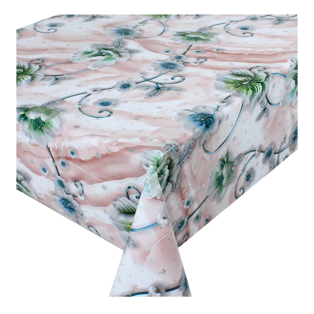 Wholesale luxury high quality gold roll water proof PVC fabric tablecloth in roll