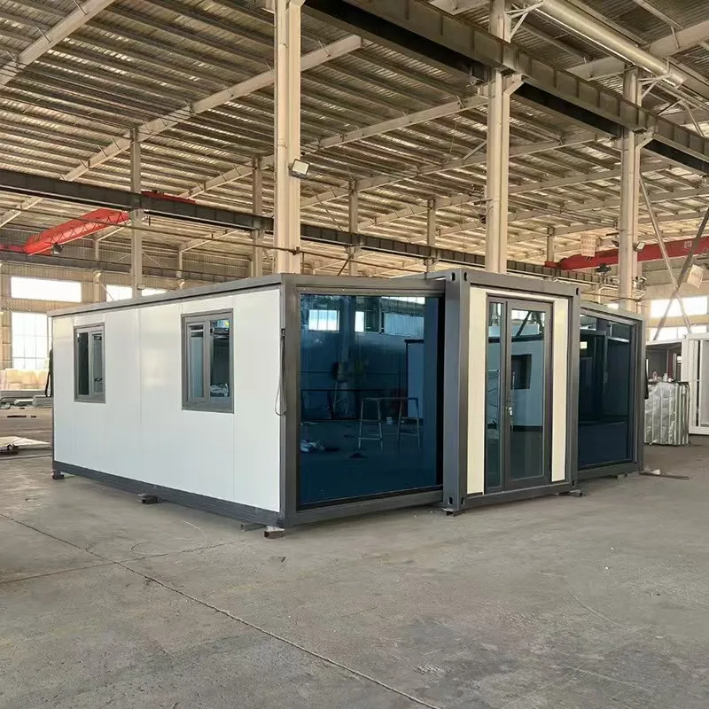 Подвижный складной расширительный дом 2 спальни портативный модульный Китай доставка 20 футов 40 раздвижной