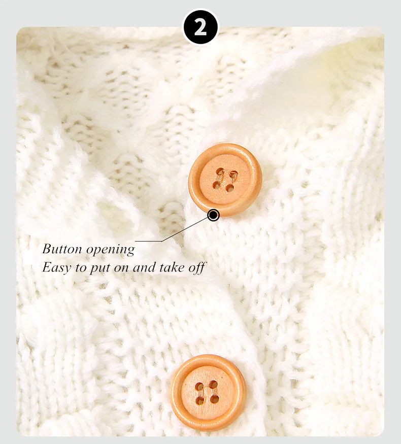 
Christmas gifts baby Girls Boys hooded sweater coat Solid Knitted Clothes 