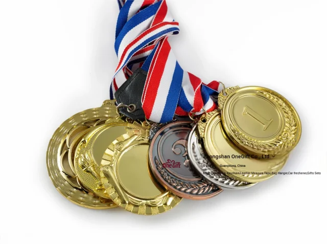 Wholesales Free Design Custom 3D Metal Zinc Alloy Glod Bjj Wrestling Boxing Sports Ribbon Medals