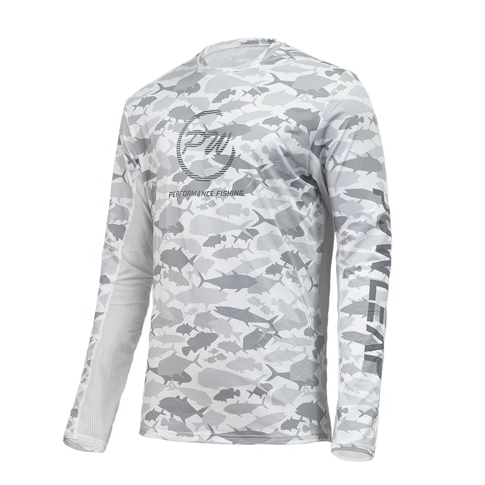 UPF 50+ Sun Protection Fishing Apparel Long Sleeve Quick Dry Fishing Shirts Lightweight Low Price Shirt Supplier