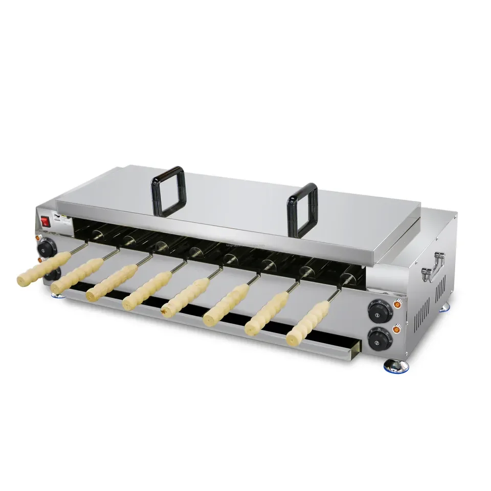 8pcs rotary electric kurtos chimney cake oven kurtos kalacs machine chimney cake machine