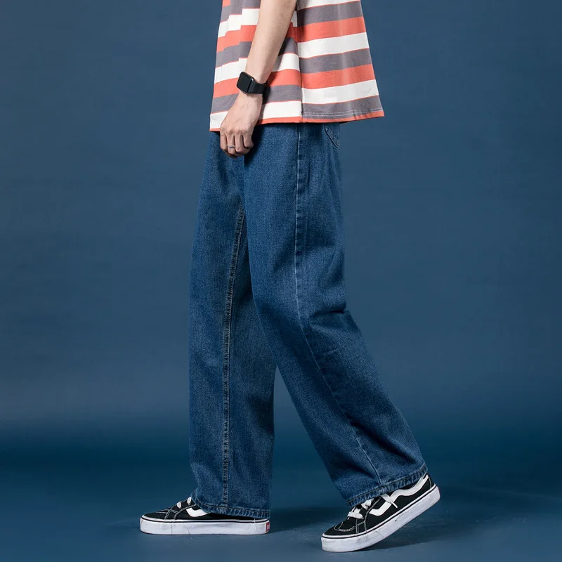 Fashion Custom oversized jeans men wide straight jeans mens Straight Leg Loose Long Hommes Denim Pants Baggy Jeans