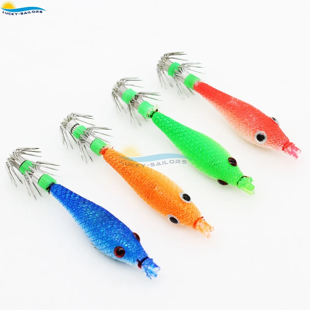 Fish Hook Luminous Lifelike Simulation Squid lure Artificial shrimp Lures Squid Jig with Hook