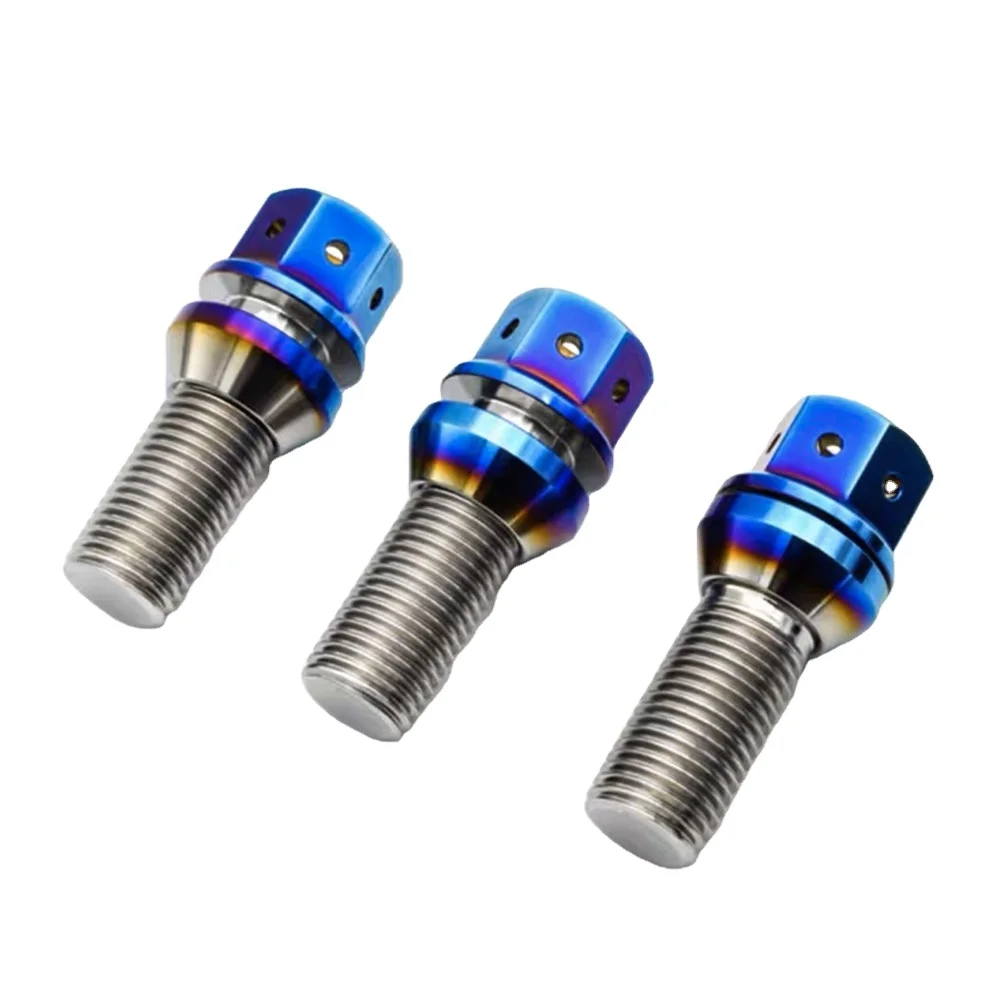OEM M14 *1.5*28 mm titanium alloy Gr5 wheel hub bolts for Auto accessories drilled bolts