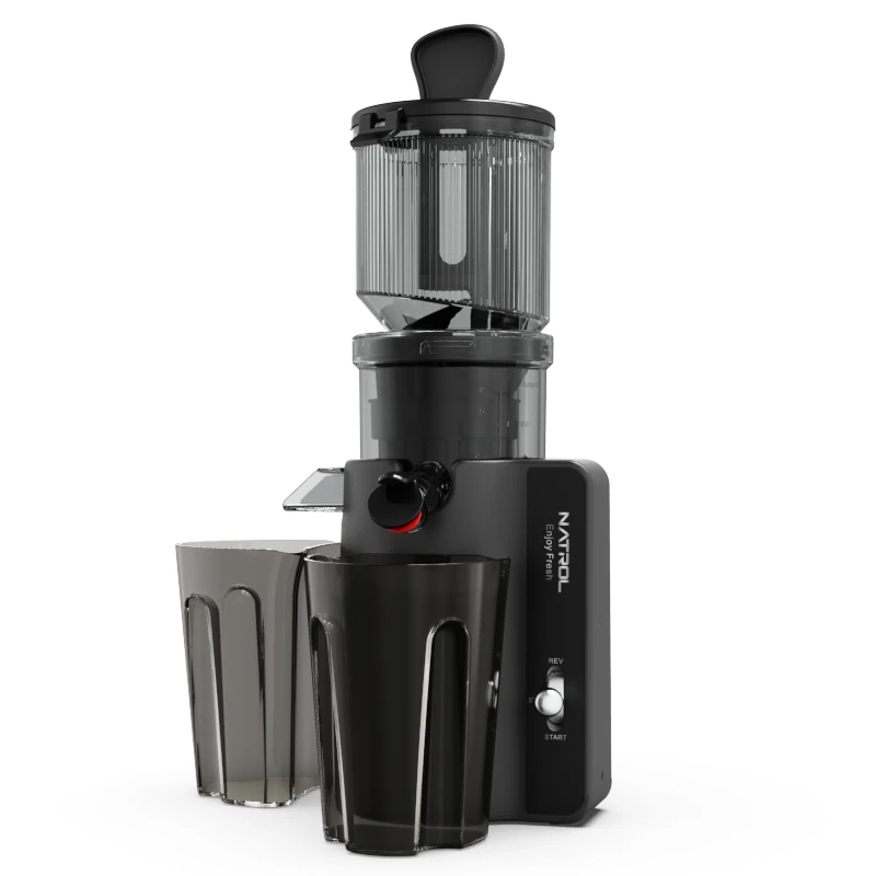 Cold Press Tech Slow Juicer 4.45 Inch Oversized Feed Chute Fits Whole Fruits and Vegetables Slow Juicer Extractor