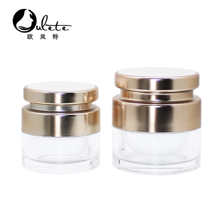 hot sale plastic acrylic cosmetic rose gold cream jar