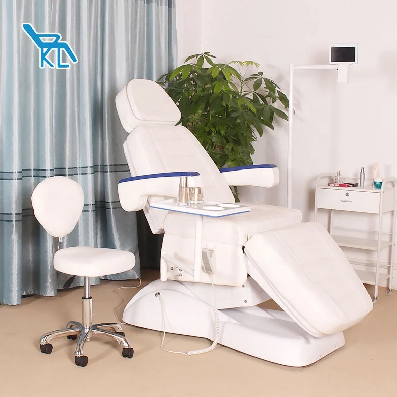 Modern Luxury Beauty Spa Salon Furniture 3 Electric Motors Pink Treatment Cosmetic Bed Eyelash Facial Massage Table