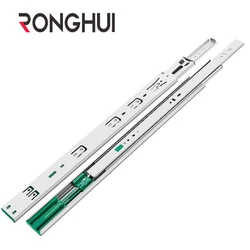 Telescopic Channel Furniture Kitchen Cabinet 45MM Full Extension 3 Fold Ball Bearing Drawer Slide
