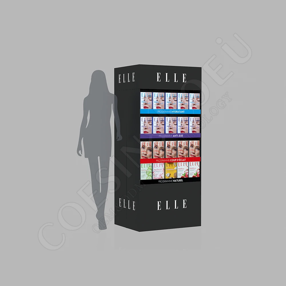 Wholesale custom beauty shop design idea makeup store furniture cosmetic floor stand perfume glass display showcase