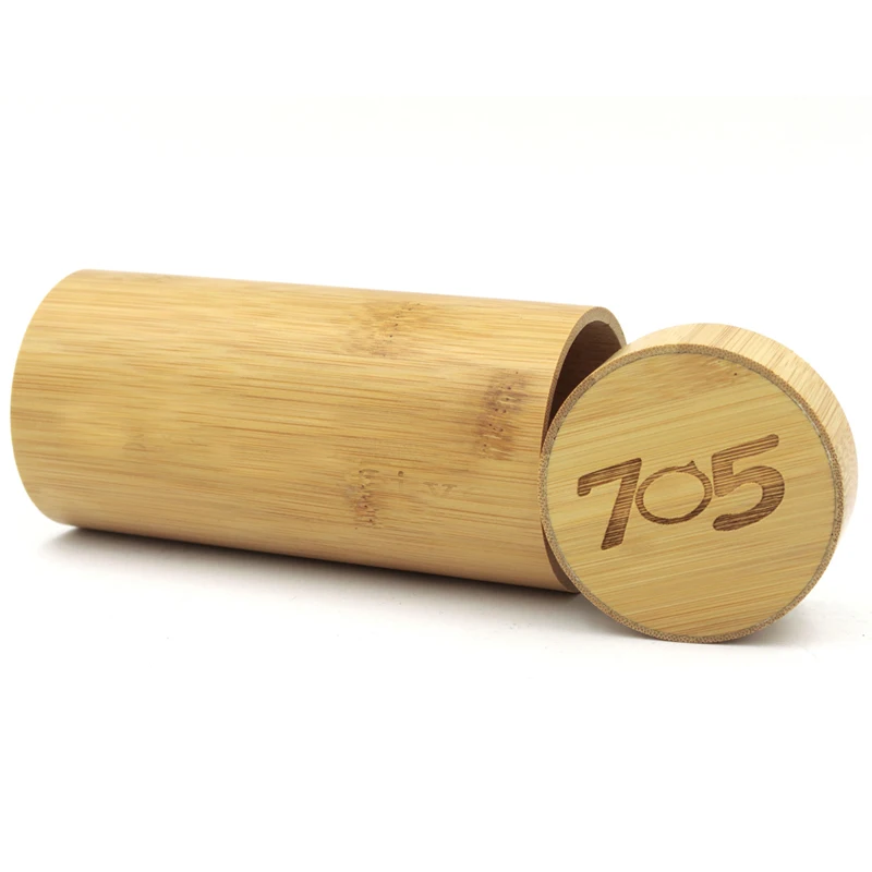 High Quality Round Bamboo Sunglasses Box Case