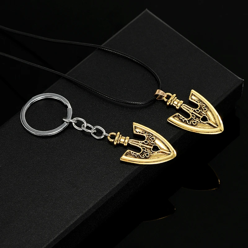 Europe and the United States hot gold stereo iron mountain pendant necklace boy black leather rope choker simple sweet cool wind