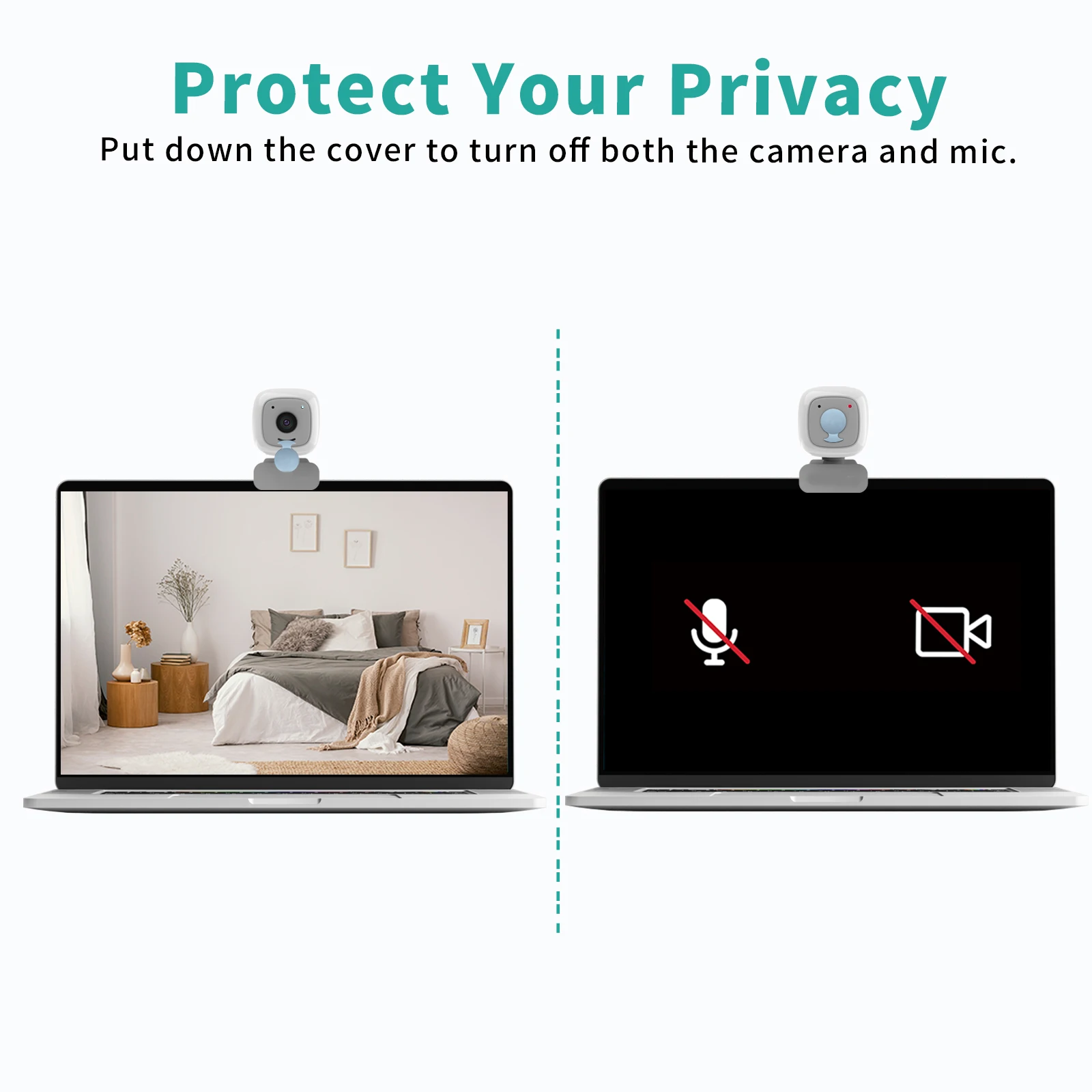 Web Camera with Microphone and Speaker HD 2K Web Camera for Laptop Desktop Computer PC Portable USB Webcam