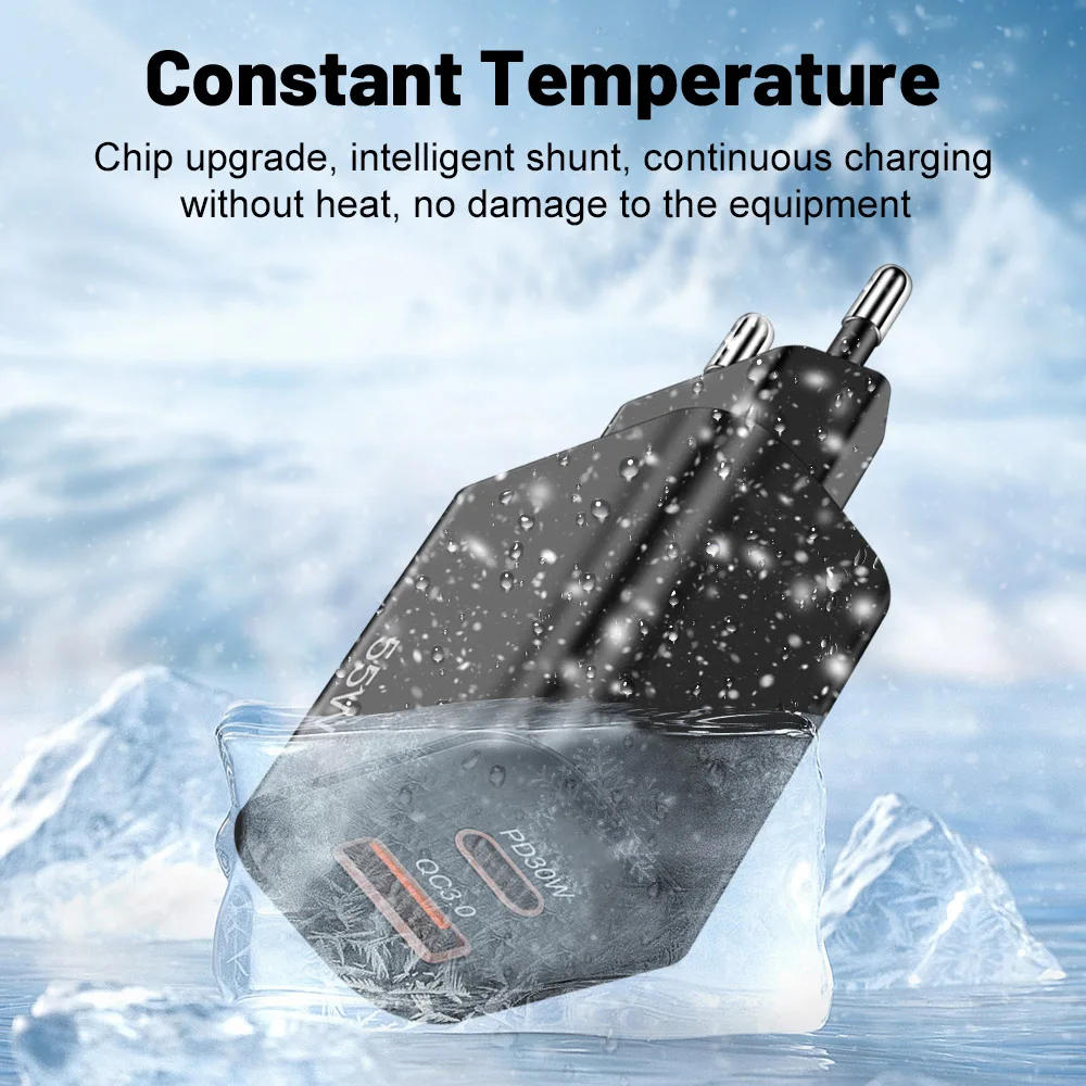 Travel Kits Usb Pd 55w Wall Quick Charger Adapter Type C Fast Charger For Iphone 15 14 13 Usb C Pd Power Charger