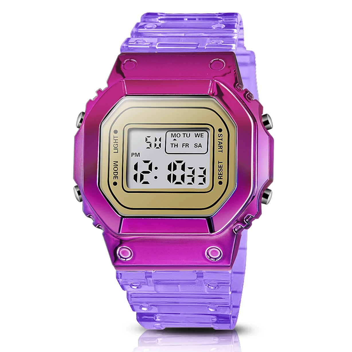 Мужские цифровые часы Роскошные светодиодные Детские Водонепроницаемые