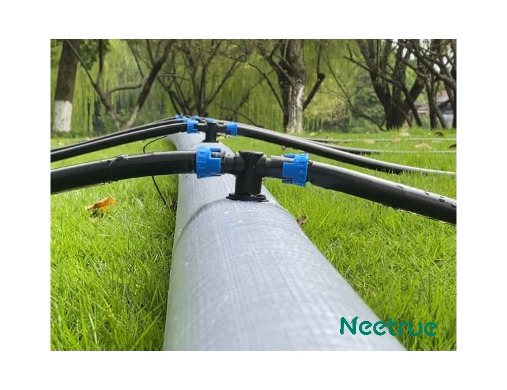 professional production of agriculture irrigation hose main pipe with water outlet installation tee joint elbow soft pipe