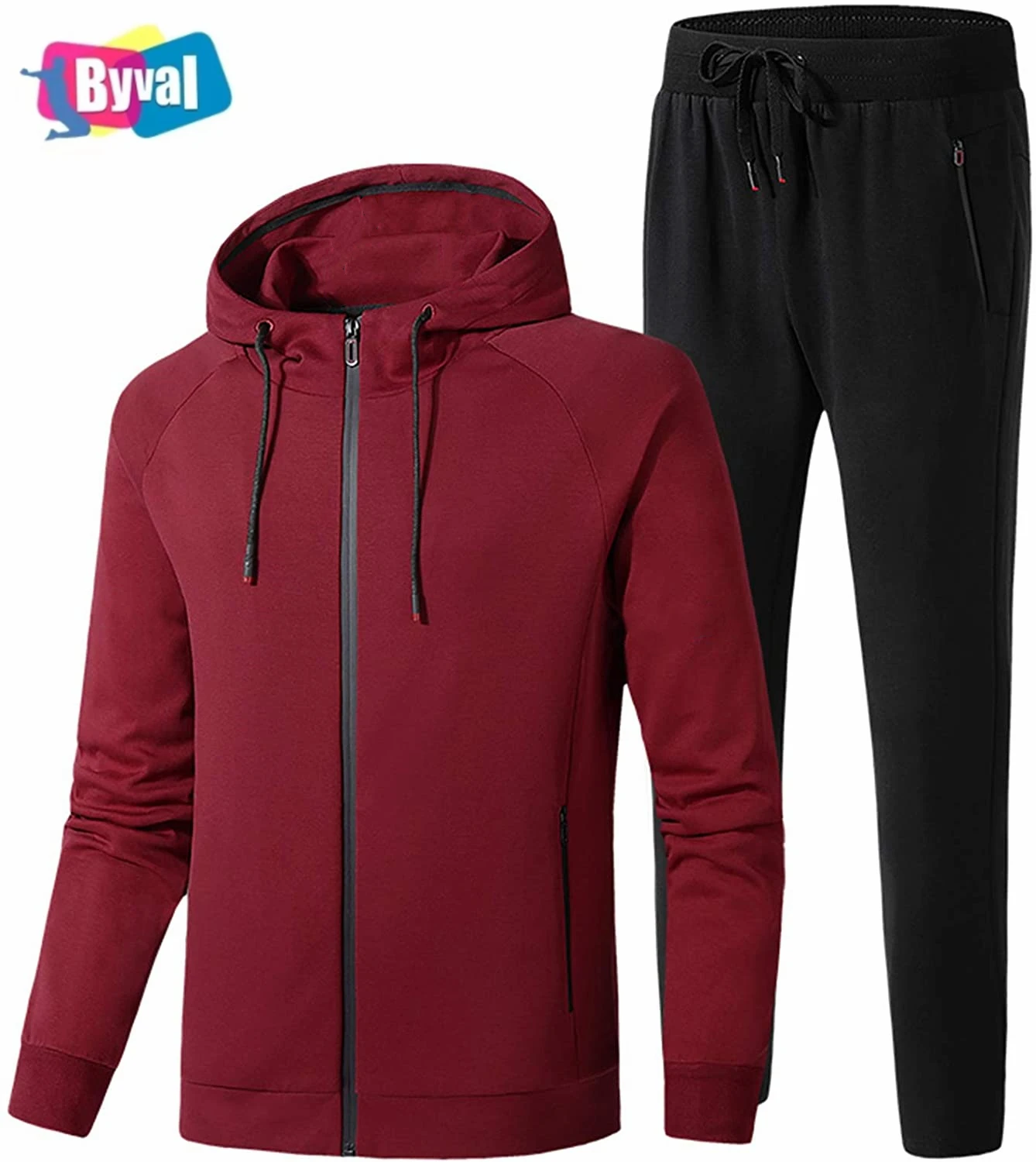 Wholesale OEM High Quality Fleece Hoodie Sets Unisex Zipper-up Sweatsuits Casual Hoody Cotton Sets