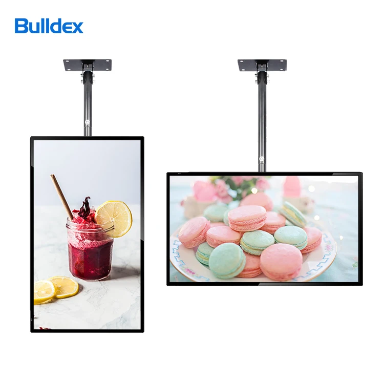 Bulldex 43 Inch Hanging Transparent LCD Screen Ultra Thin Advertising Video Display Player Signage Digital