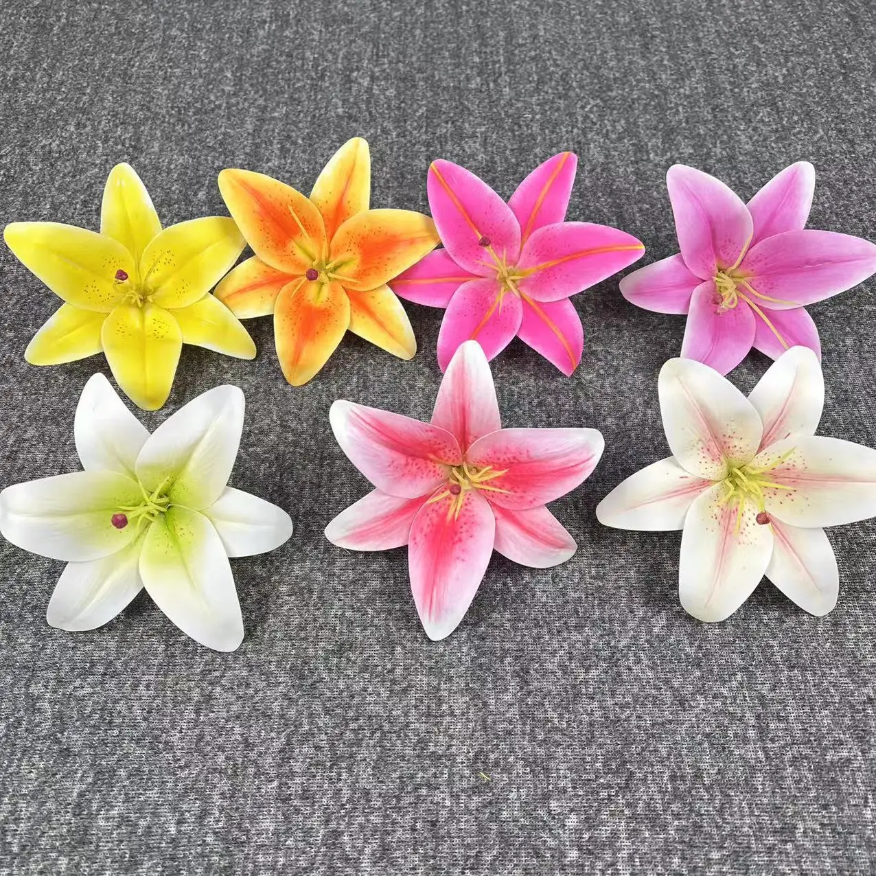 Latex Flower Bouquet Tiger Lily Artificial FlowersWedding Home Decor Real Touch Faux Latex Flower Bouquet Tiger Lily Artificial