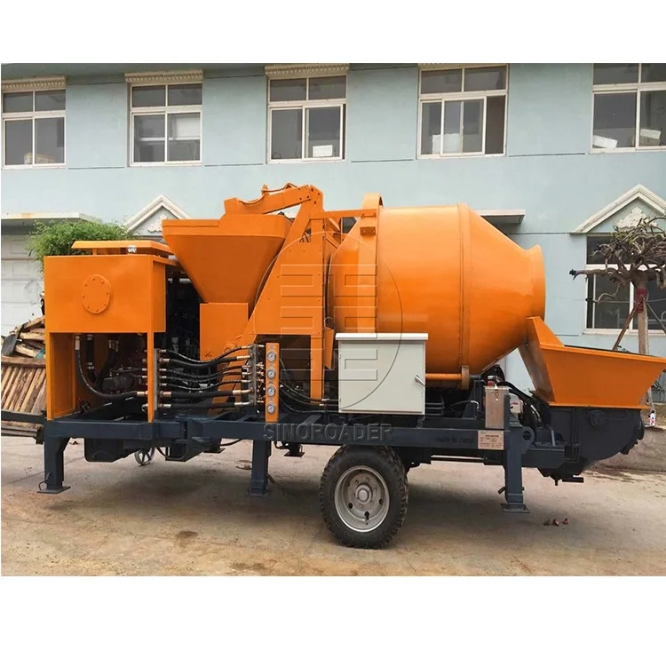 High Pressure and Popular Big Mobile Roller Concrete Pump with Mixer
