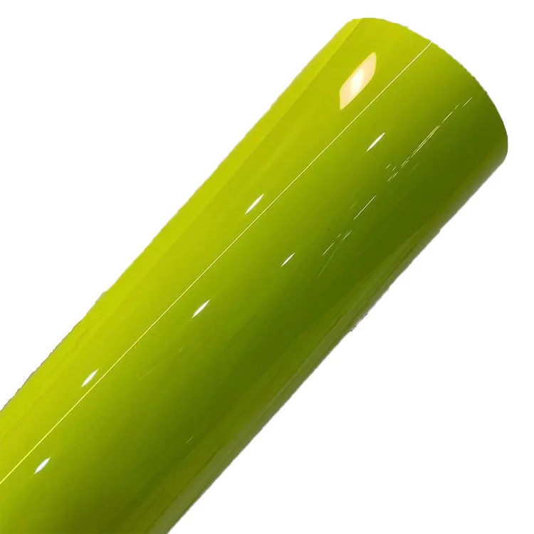 High Quality Air Bubble Free Super Glossy Auto Body Yellow Wrap Rolls Car Vinyl Wrap