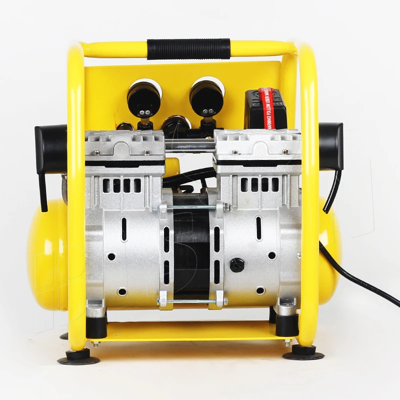 Bison Small Air Compressor 220V 6L Mobile Mini Silent Electrical Oil Free Air Compressor