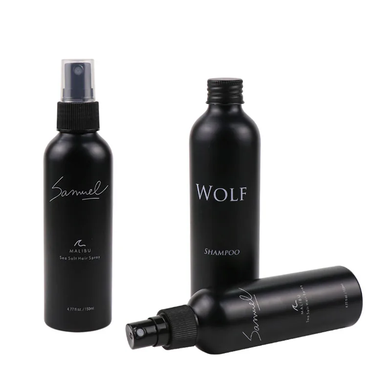  Custom 150ml 200ml 250ml 300ml пустая алюминиевая бутылка для шампуня с пластиковым насосом