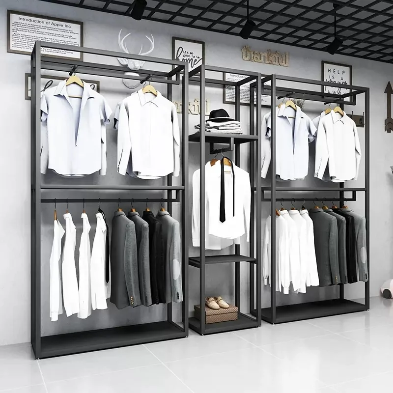 Complete Set for Sale Men Clothes Display Stand Rack Children Sports Shops Fashionable Garment Shop Fixture
