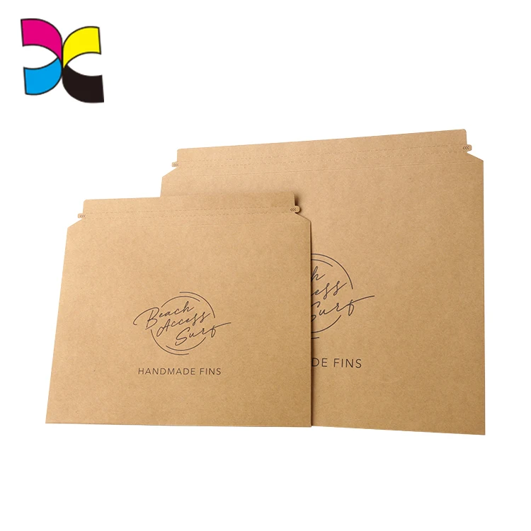 Custom Recycled Rigid Cardboard Paper Packing Envelope For Card