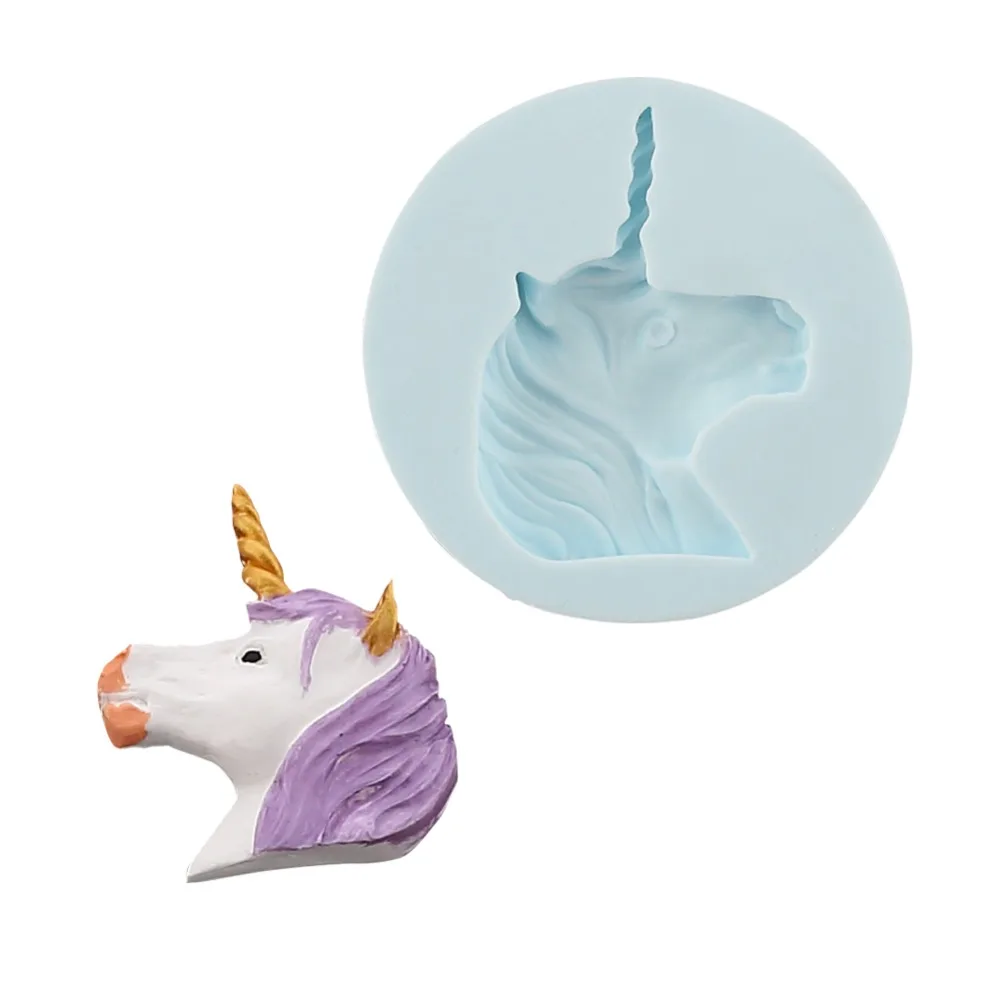 Cartoon Character Unicorn Horse Animal Soap Silicone Mold Chocolate Cake Decoration Tool Baking Gumpaste Mold